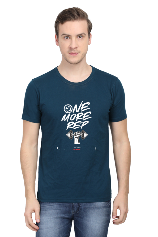 Fitness Flow - One More Rep | Classic RoundNeck Performance Graphic Tee | Urban Workout Motivation
